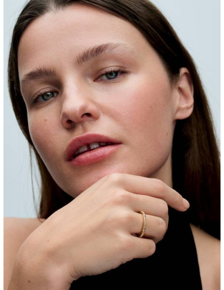 Anillo Textura y Gemas de Pandora