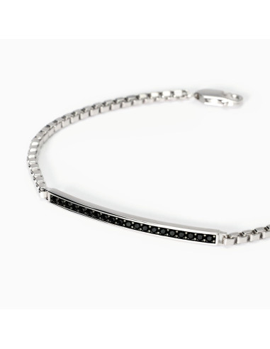 Pulsera circonitas negras de Mabina