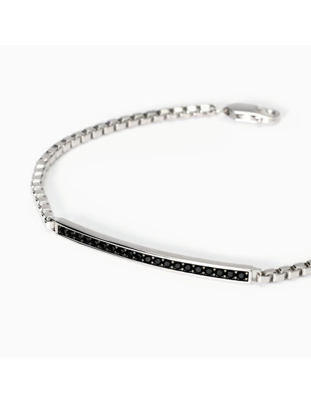 Pulsera circonitas negras de Mabina