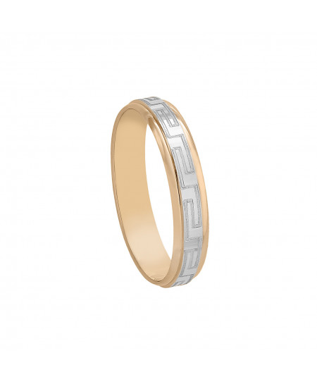 Alianza Oro Bicolor 18k 4mm...